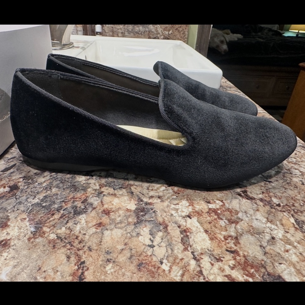 Birdies Black Suede Women's Flats
